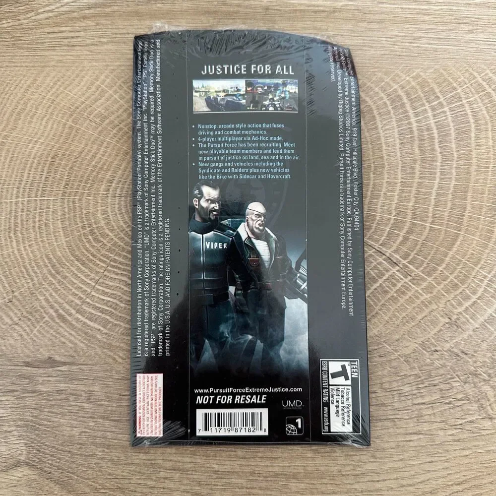 Pursuit Force Extreme Justice PSP Promo Demo Disc Brand New Sony Factory Sealed